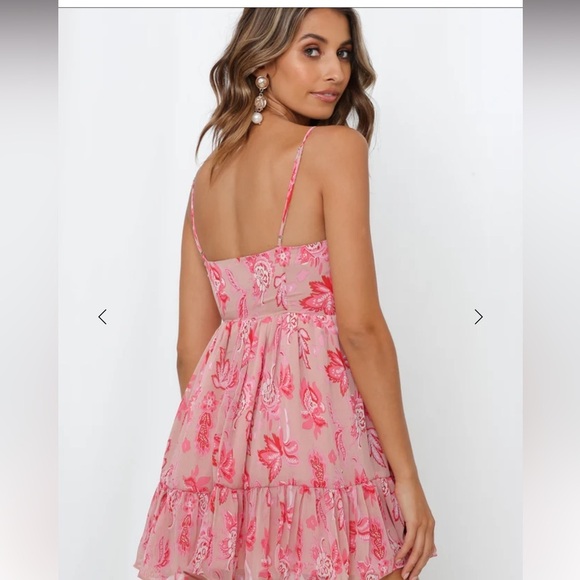 Hello Molly On The Other Side Pink & White Mini Sundress - Picture 3 of 4